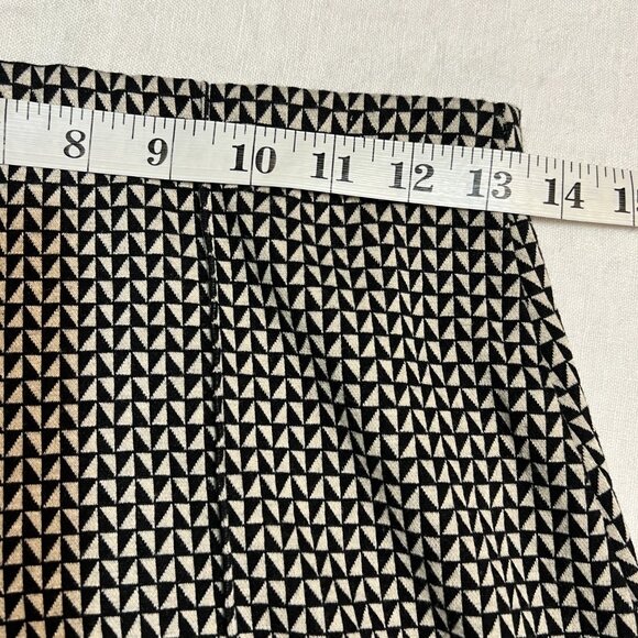 Max Studio London Wide Leg Pants M Geometric Print Black White Stretch Palazzo - Picture 8 of 11